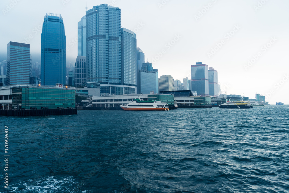 Fototapeta premium Hong Kong victoria harbor,China.