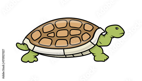 Fototapeta Naklejka Na Ścianę i Meble -  Cartoon Tortoise Vector Illustration