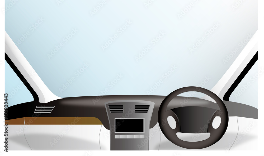 steering wheel side view clipart