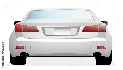 car / rear view / illustration