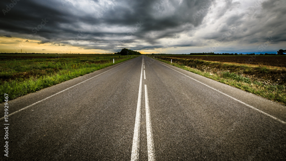 Fototapeta premium storm over the fields