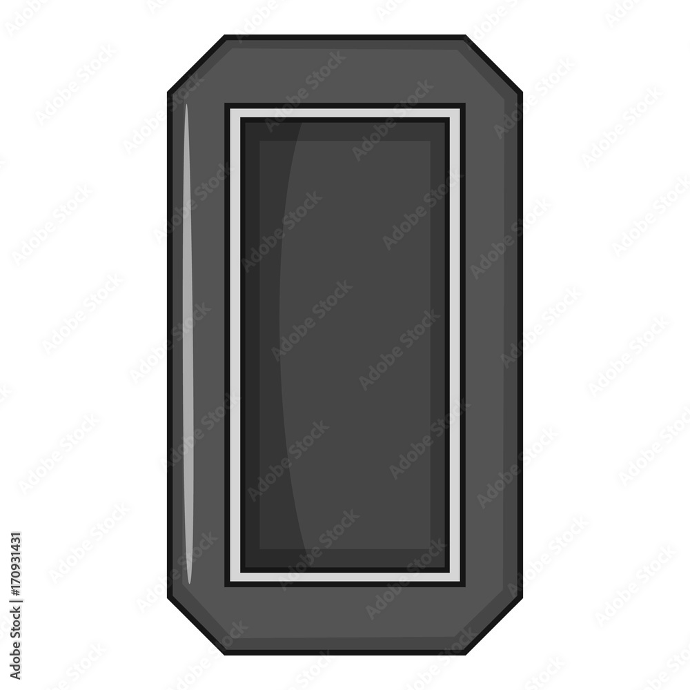 Black microprocessor chips icon, cartoon style Black microprocessor chips icon, cartoon style
