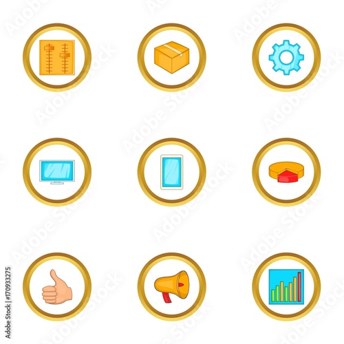 Free Download Infographic parts icons set, cartoon style - GFXLoad