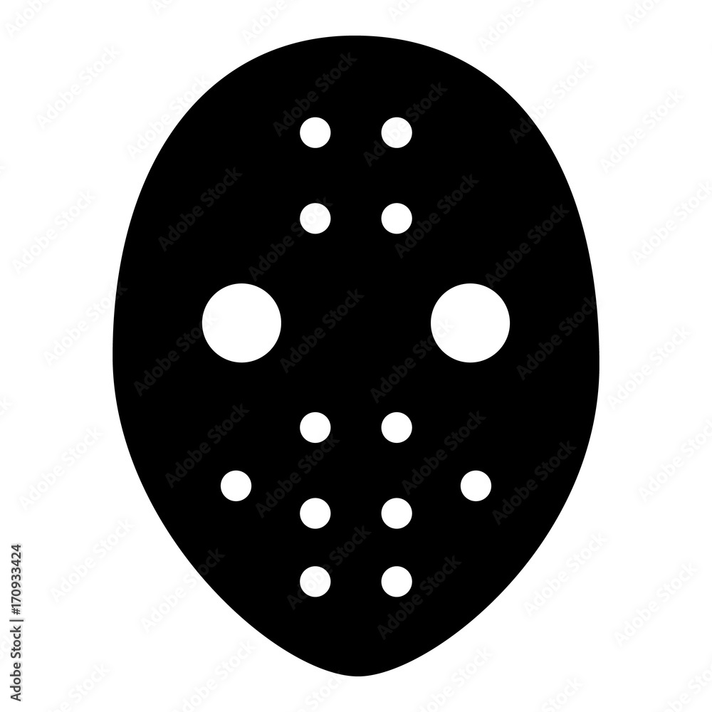 Hockey goalkeeper helmet icon , simple style Hockey goalkeeper helmet icon , simple style