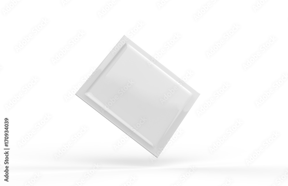 Blank Square Pouch Sachet Mock-Up For Shampoo, Wet Napkin, Sugar, Condom, Coffee, Medicine Powder, Candy. Mock Template On Isolated White Background, 3D Illustration Blank Square Pouch Sachet Mock-Up For Shampoo, Wet Napkin, Sugar, Condom, Coffee, Medicine Powder, Candy. Mock Template On Isolated White Background, 3D Illustration