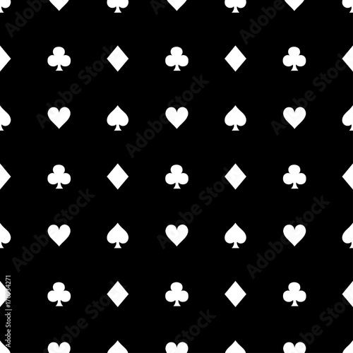 White Card Suits on Black B...