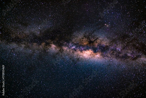 The austral Milky Way, with details of its colorful core, outstandingly bright. Captured from the Southern Hemisphere. photo