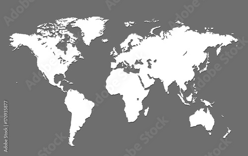World map. 
