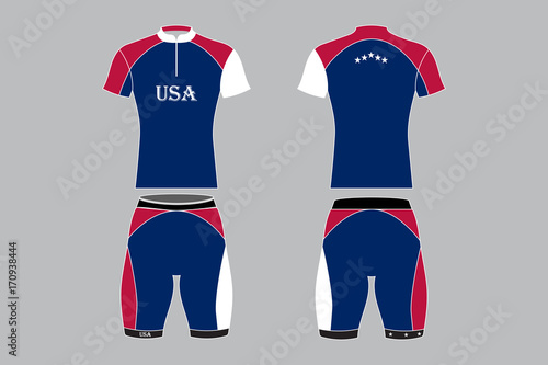 USA cyclist clothes, Sportwear model for American national team