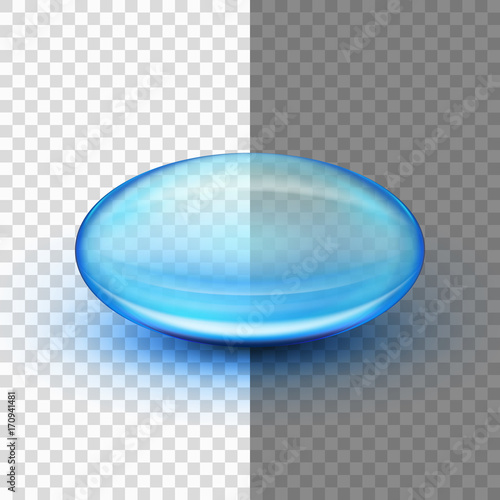 Transparent soft gel capsule. EPS 10
