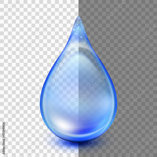 Drop isolated on transparent background. EPS 10 vector