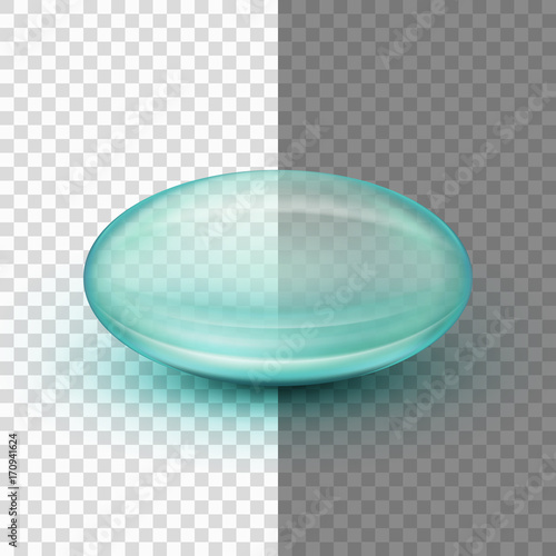 Transparent soft gel capsule. EPS 10