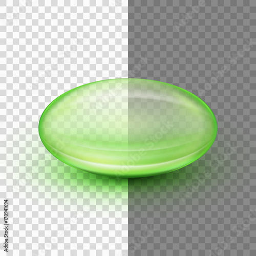 Transparent soft gel capsule. EPS 10