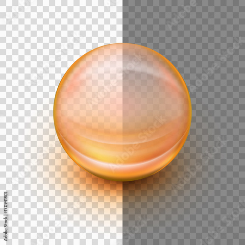 Transparent soft gel capsule. EPS 10