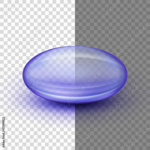 Transparent soft gel capsule. EPS 10