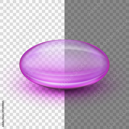 Transparent soft gel capsule. EPS 10