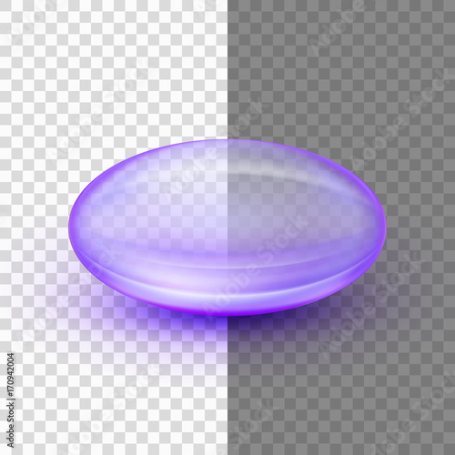 Transparent soft gel capsule. EPS 10