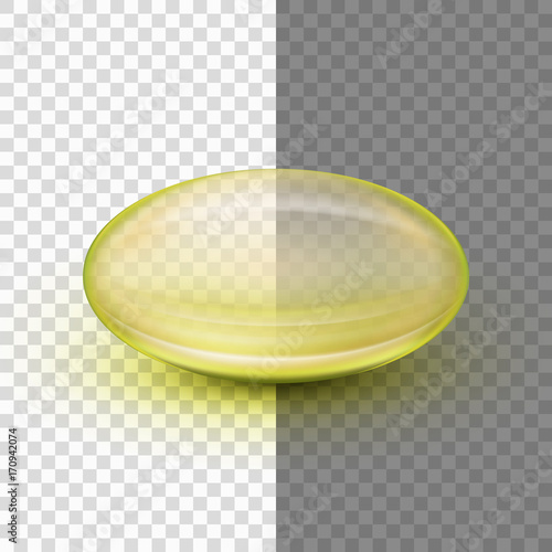 Transparent soft gel capsule. EPS 10