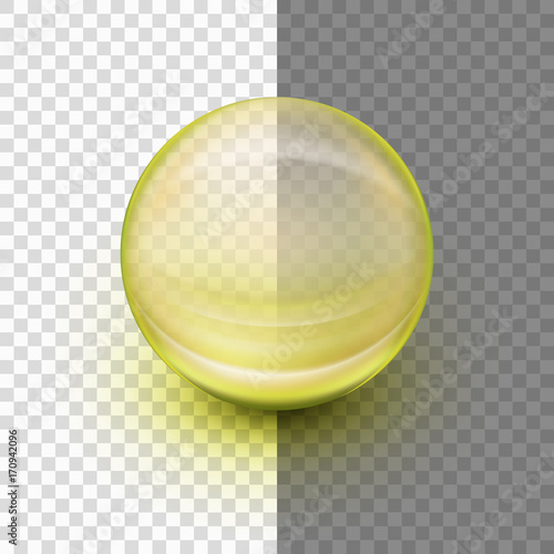 Transparent soft gel capsule. EPS 10