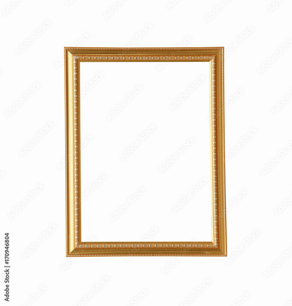 Gold wooden frame isolated. Gold wooden frame isolated.