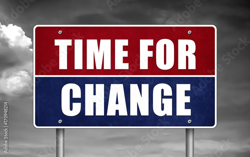 time for change - road sign
