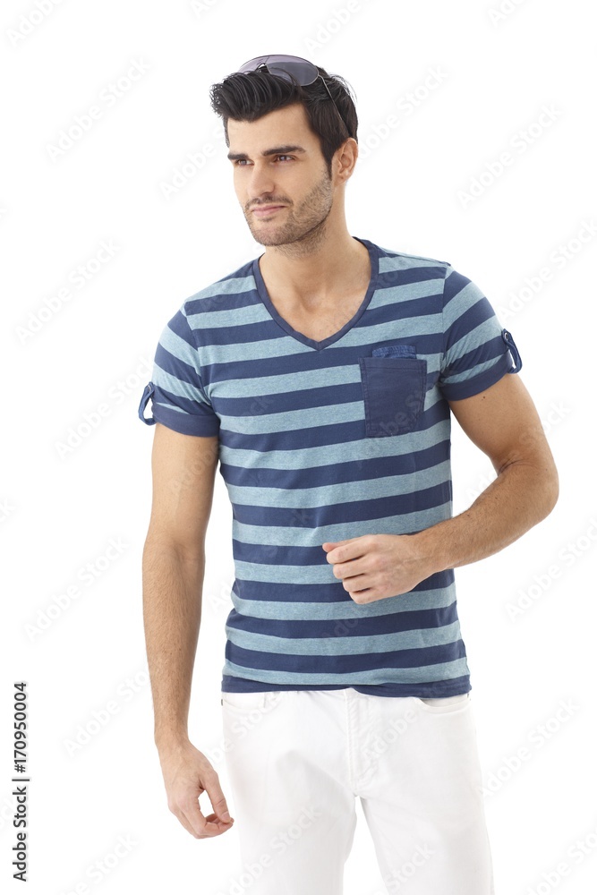 Young man in casual clothes at summertime Young man in casual clothes at summertime
