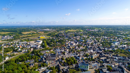 Photo aérienne de la ville de Savenay, en Loire Atlantique