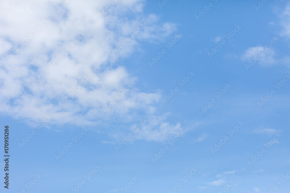 Blue sky with white cloud