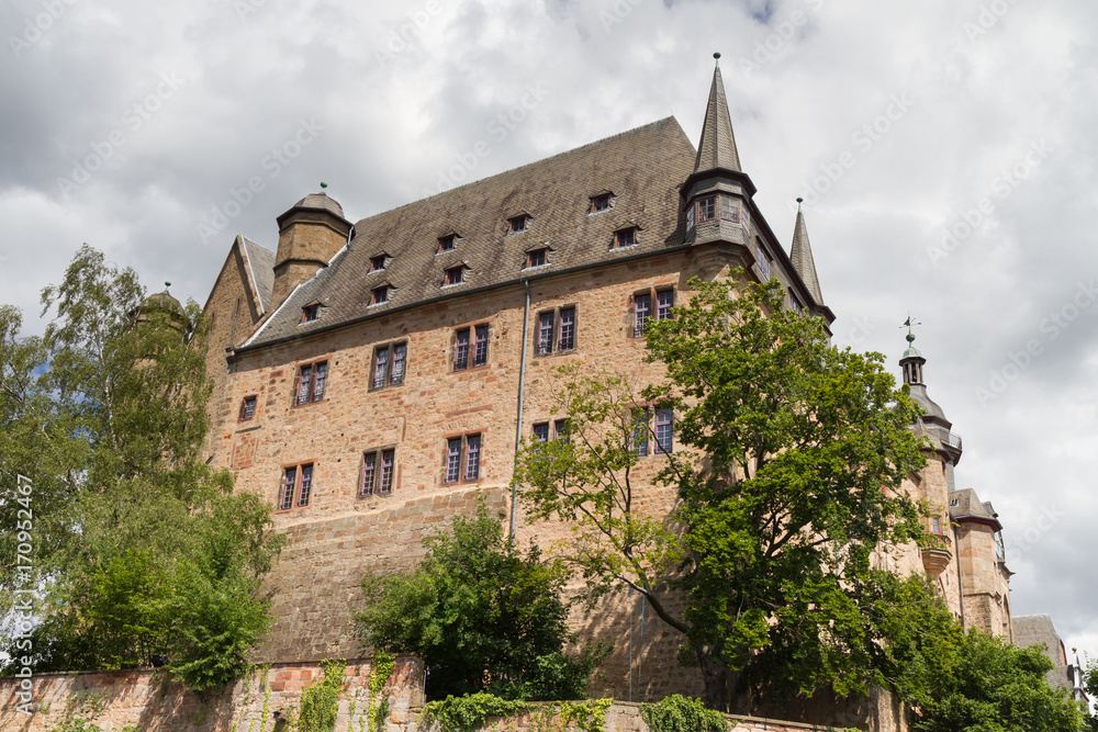 View towards the castle of Marburg