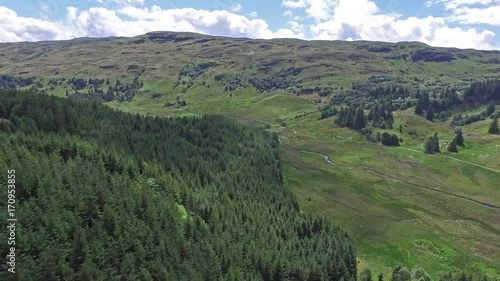 Flying between Oban and Taynuilt towards the river Nell, Argyll photo