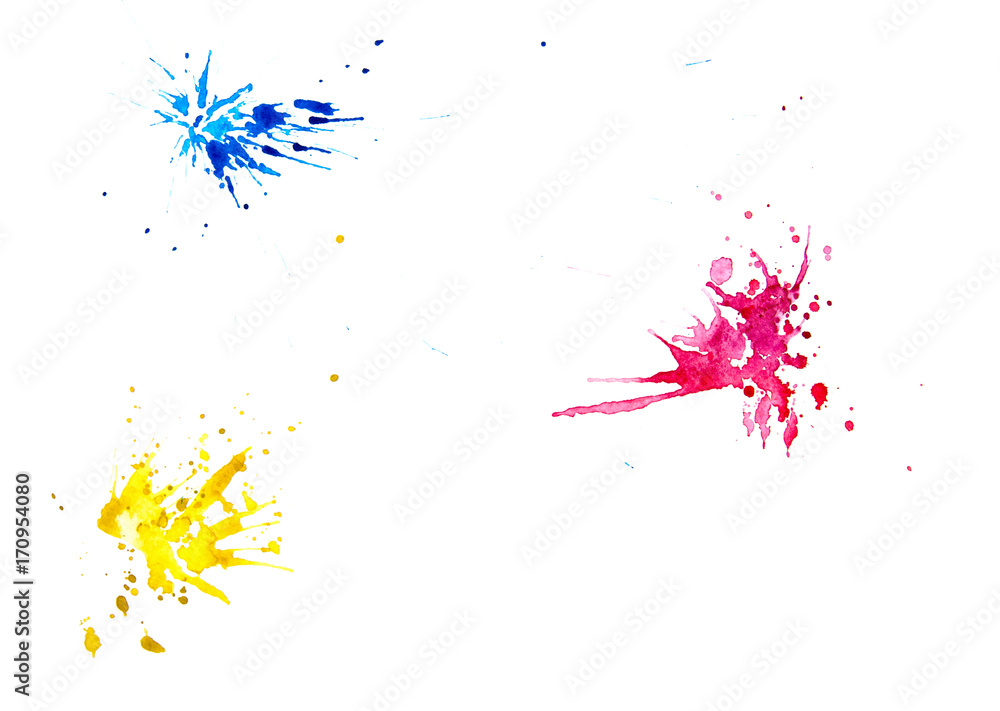 Naklejka premium Abstract splashes on a white background.