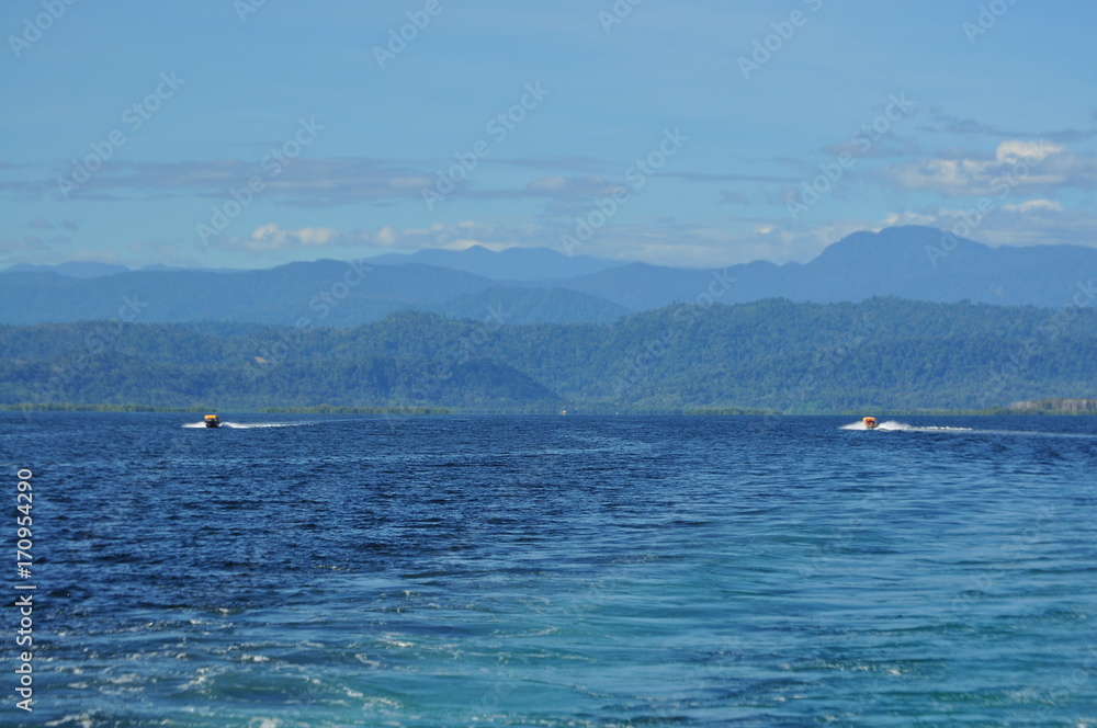 Fototapeta premium Transportation from and to the main land in Bocas del Toro, Panama