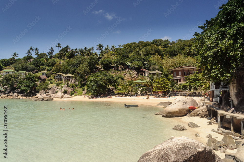 Obraz premium Playa paradisiaca de Kho Tao (Kho Thao o Isla Tortuga ) en Sur de Tailandia