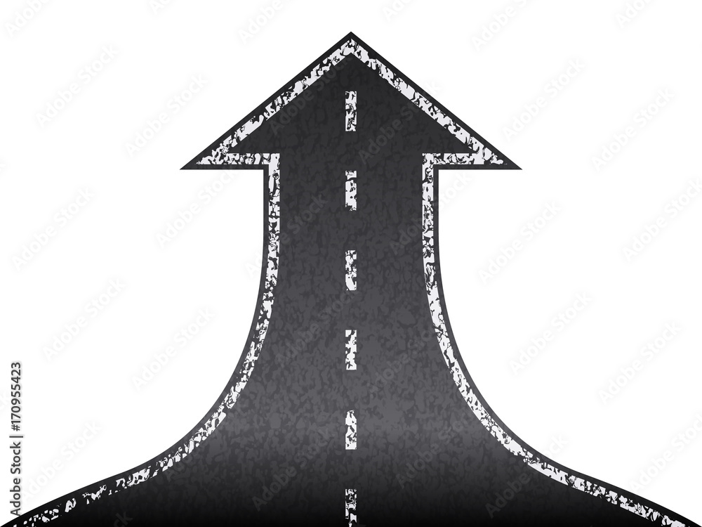 Fototapeta premium Asphalt arrow