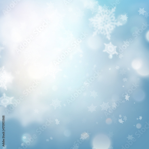Winter pattern with crystallic snowflakes. EPS 10 vector