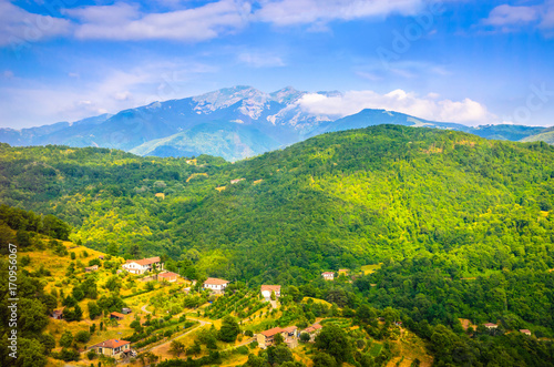 Summer panorama of Apennines mountains, Italy