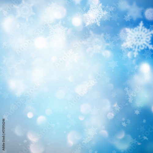 Winter pattern with crystallic snowflakes. EPS 10 vector