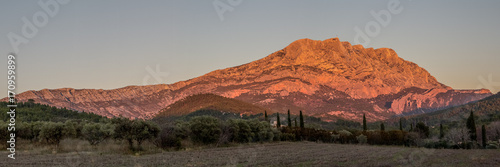 the famous Montagne Sainte-Victoire, near Aix-en-Provence, which inspired the painter Paul Cezanne photo