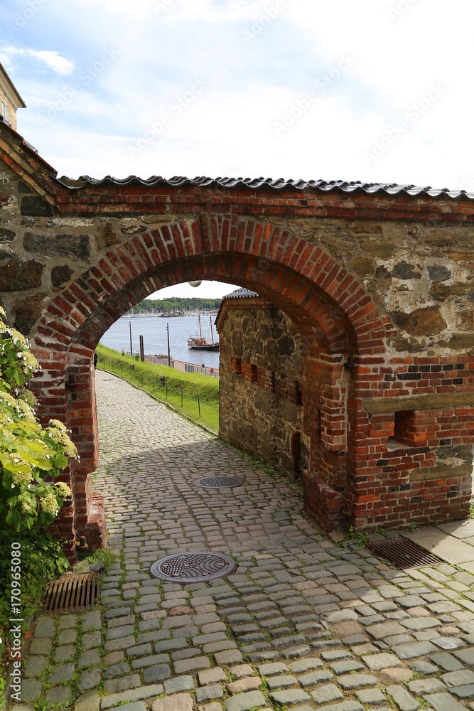 Naklejka premium Ancient Akershus Fortress, Oslo, Norway