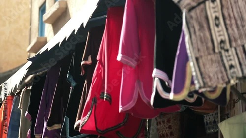 Clothes on a street market Morocco