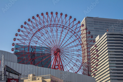 Ferris wheel in Osaka Japan photo