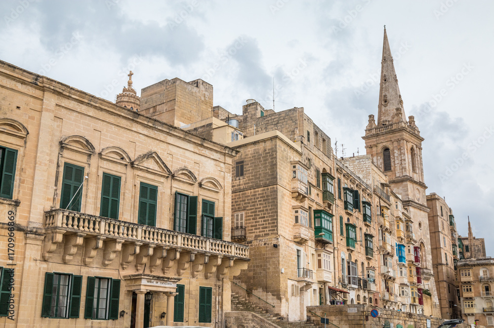 Old city of Valletta in Malta