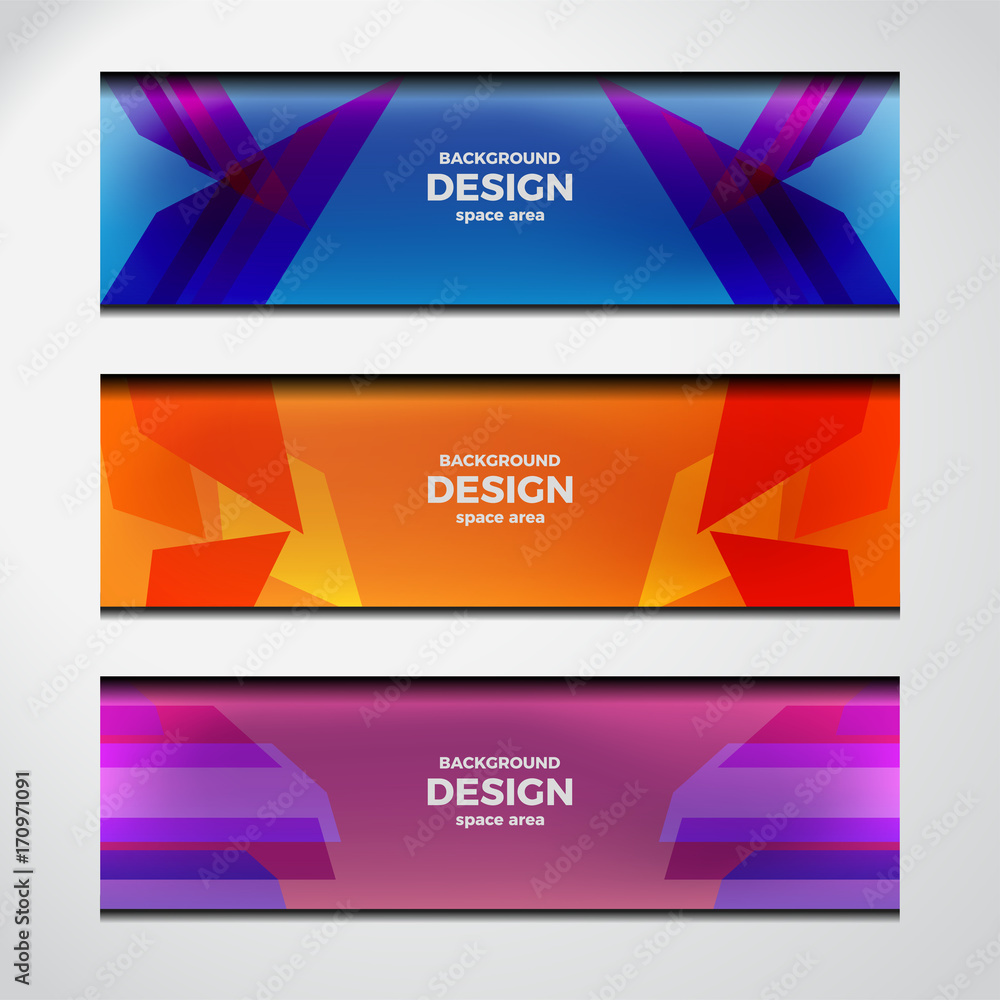 Fototapeta premium Abstract banner design background for website headers, vector illustration