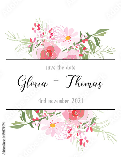 Greeting card for the wedding day