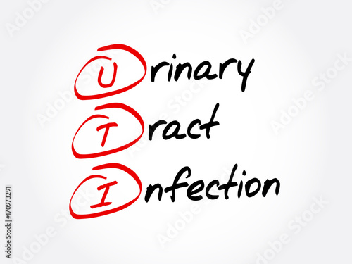 UTI - Urinary Tract Infection, acronym health concept background