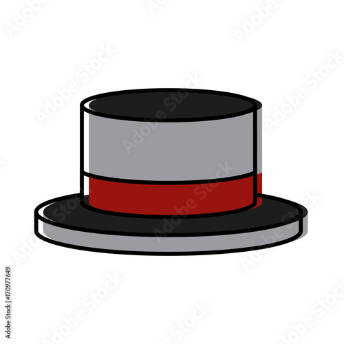 ribbon men hat icon vector illustration graphi design
