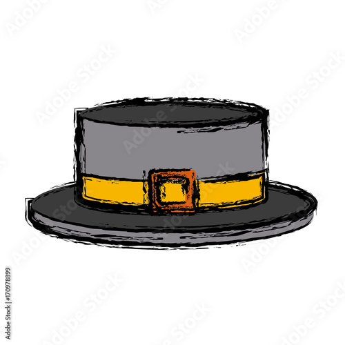 ribbon men hat icon vector illustration graphi design