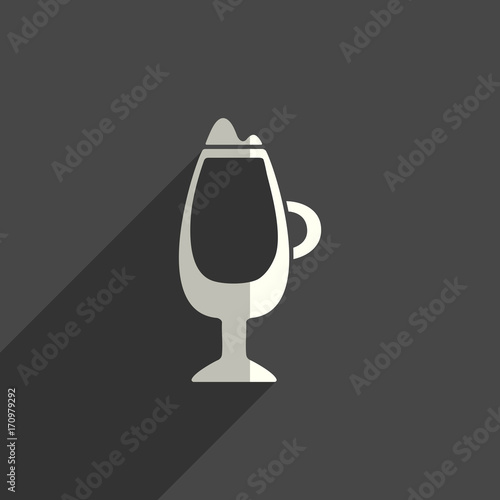 Coffee flat icons with of shadow. Vector illustration