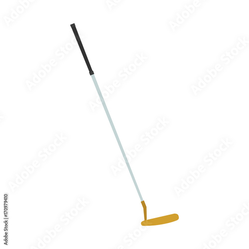 Golf club putter vector icon illustration sport isolated ball equipment hobby symbol game