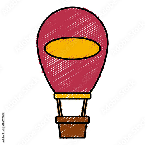 hot air balloon icon vector illustration graphic design